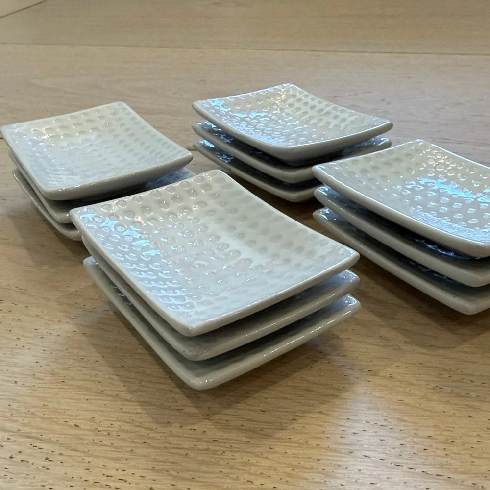 Crate & Barrel Mini Rectangle Dipping Dish | 12 Total